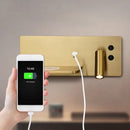 Luxury multifunction wireless USB LED wall light with switch