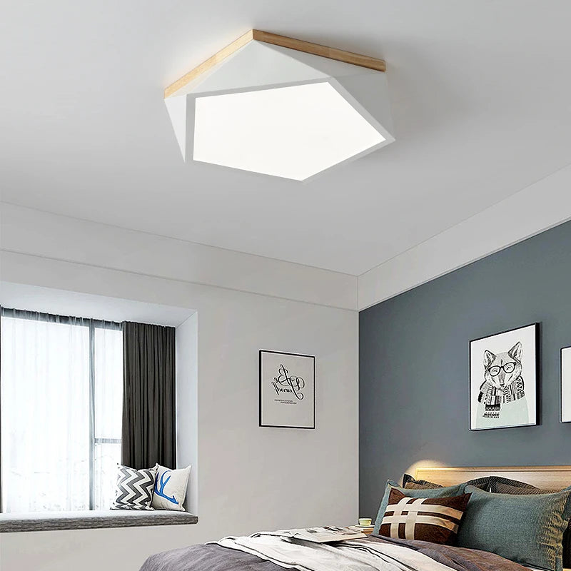 Simple modern geometric LED ceiling lights for lighting - vue 5 sur 16