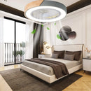Wooden ceiling light with remote control and variable 3-colour LED