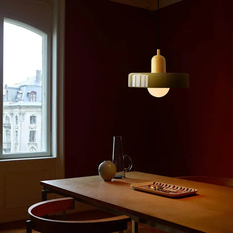 Nordic glass pendant lamp candy colour for indoor decor - vue 5 sur 15
