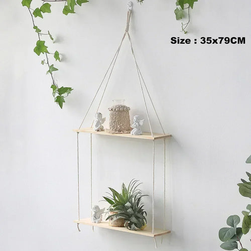 rope and wood wall swing for Nordic decoration - vue 10 sur 13