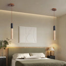 Vintage natural stone pendant light with bell shade