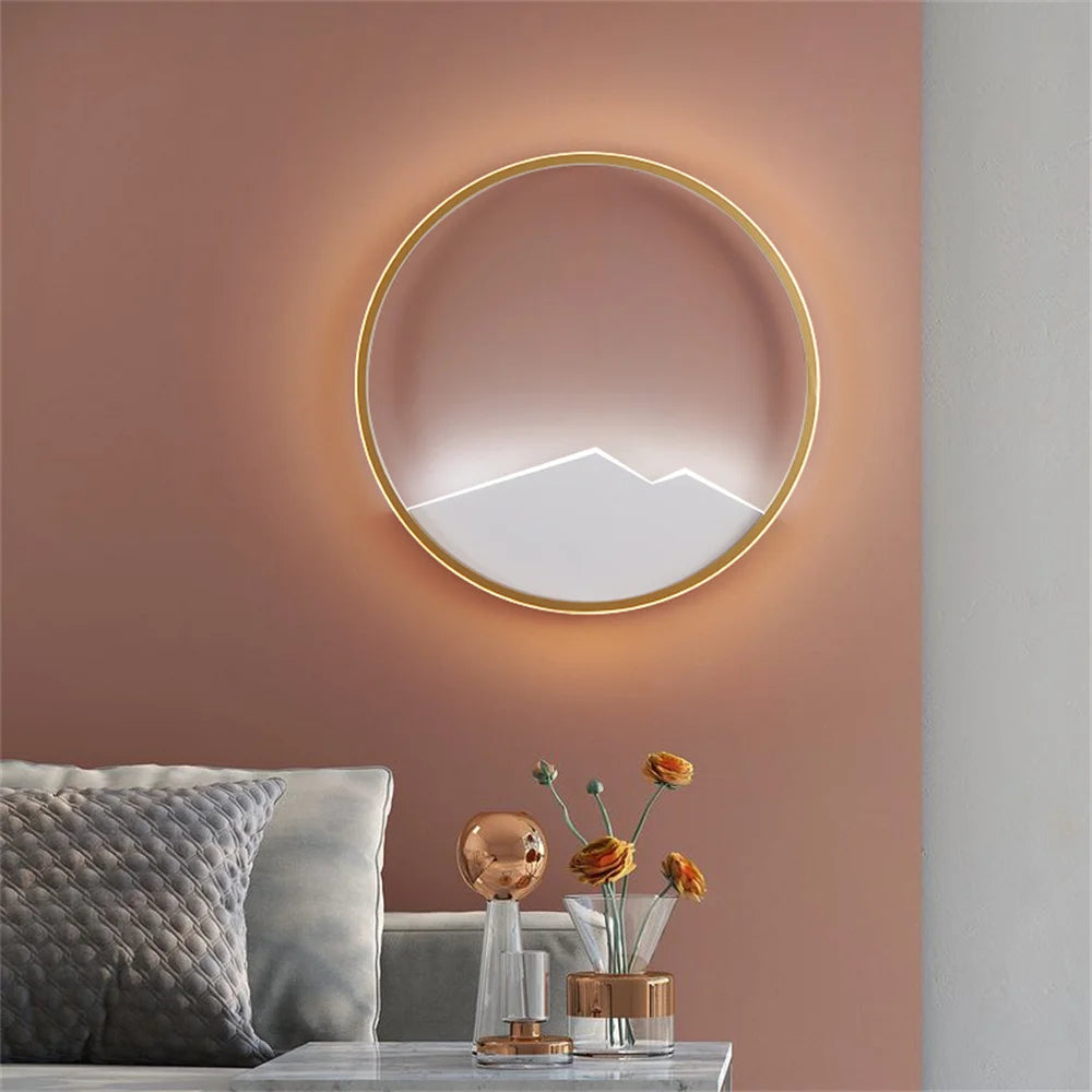 Modern nordic LED wall light in iron, aluminium and acrylic