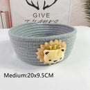 woven animal storage basket for toys and miscellaneous items