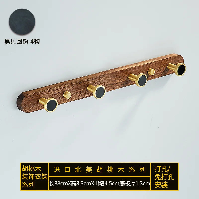 creative walnut wood hook for wall organization - vue 15 sur 26