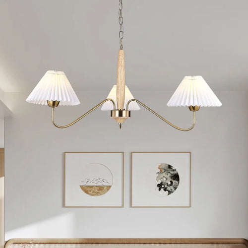 Elegant wooden chandelier for kitchen and island pendant light - vue 5 sur 8