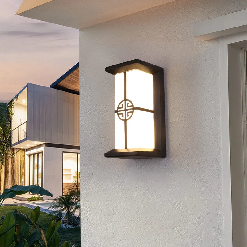Waterproof ABS outdoor wall light for garden lighting