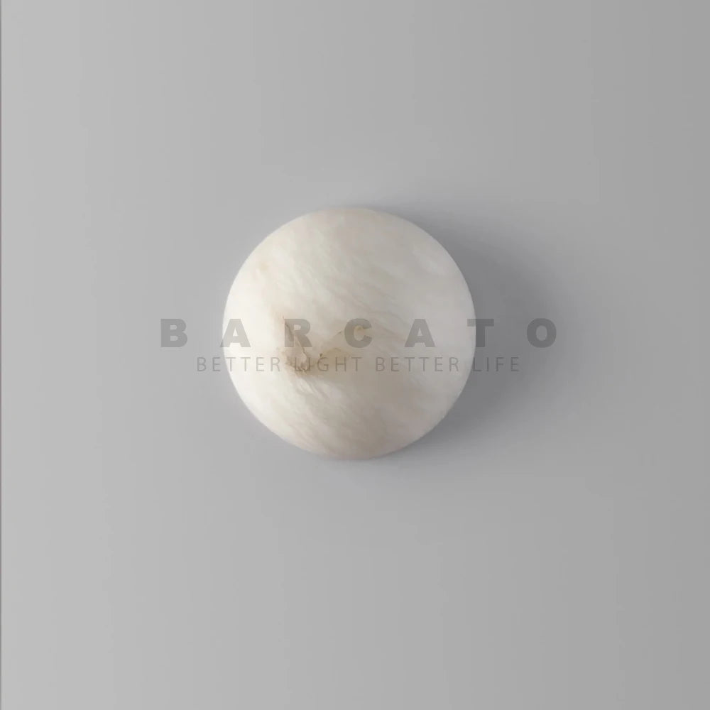 Nordic design round dolomite marble wall light for indoor lighting