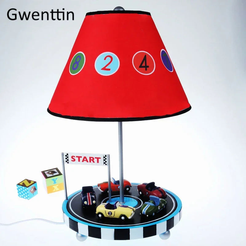 Children's car desk lamp with LED light