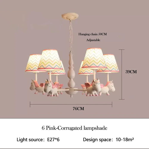 Nordic style rotating LED children’s chandelier, romantic and cosy - vue 25 sur 24