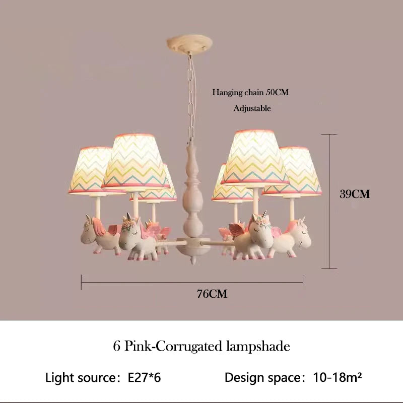 Nordic style rotating LED children’s chandelier, romantic and cosy - vue 24 sur 24
