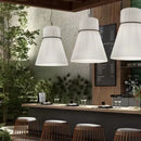 Nordic artistic fabric pendant light with vertical grain