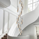 Modern acrylic LED chandelier for spiral staircases