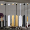 Modern cylindrical pendant light for Nordic interior decor