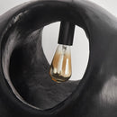 Aldo round black designer pendant light