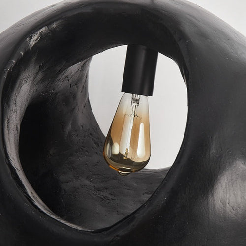 Aldo round black designer pendant light - vue 5 sur 6
