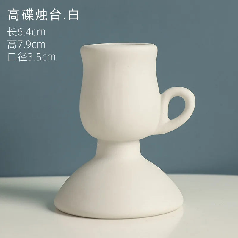 Nordic ceramic candle holder for elegant home décor - vue 13 sur 18