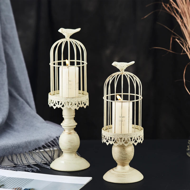 retro birdcage chandelier for romantic dinner and wedding