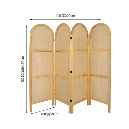 mobile japanese style folding rattan screen - vue 13 sur 13