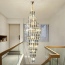 Crystal chandelier for staircases and hotel lobbies
