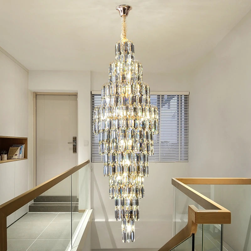 Crystal chandelier for staircases and hotel lobbies - vue 3 sur 25