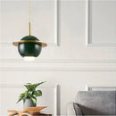 Nordic style natural marble circular chandelier for bars and restaurants