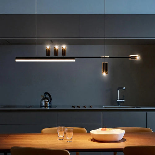 Modern suspended LED chandelier for interior decoration - vue 2 sur 10