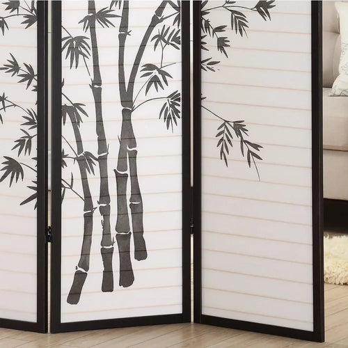 three-panel oriental screen for interior decoration - vue 6 sur 6
