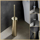 Wall-mounted stainless steel toilet brush holder for bathroom