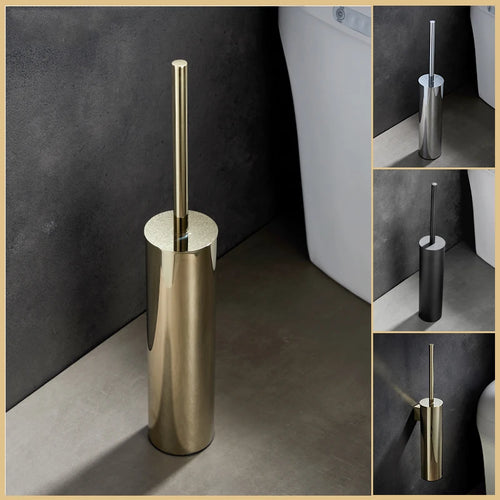 Wall-mounted stainless steel toilet brush holder for bathroom - vue 2 sur 14