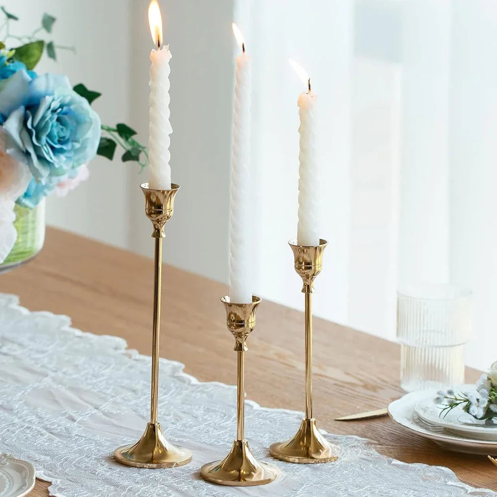 Retro candle holder set for romantic dinners and festive decorations
