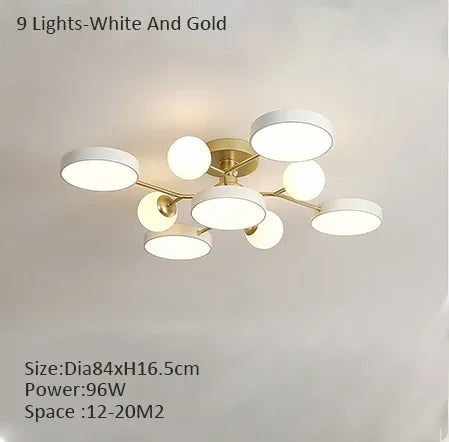 Creative LED chandelier for modern interior lighting - vue 9 sur 18