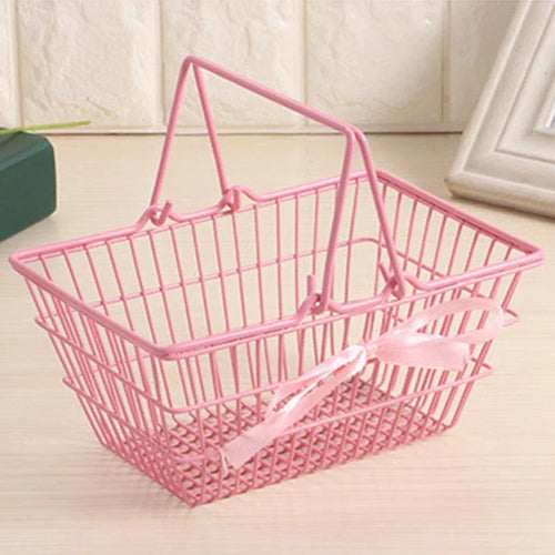 mini iron basket for storing jewelry and cosmetics - vue 2 sur 6