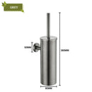 Wall-mounted stainless steel toilet brush holder for cleaning and storage