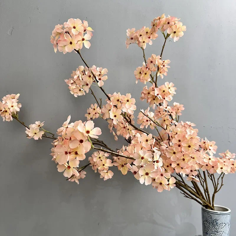 Long branch artificial flowers for elegant home decor