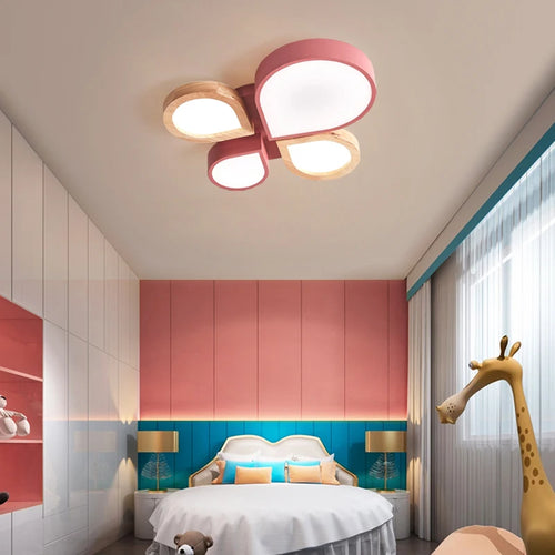 Nordic romantic wood art modern LED chandelier - vue 3 sur 8