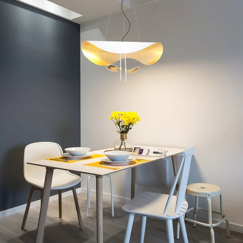 Modern minimalist LED pendant light with artistic design