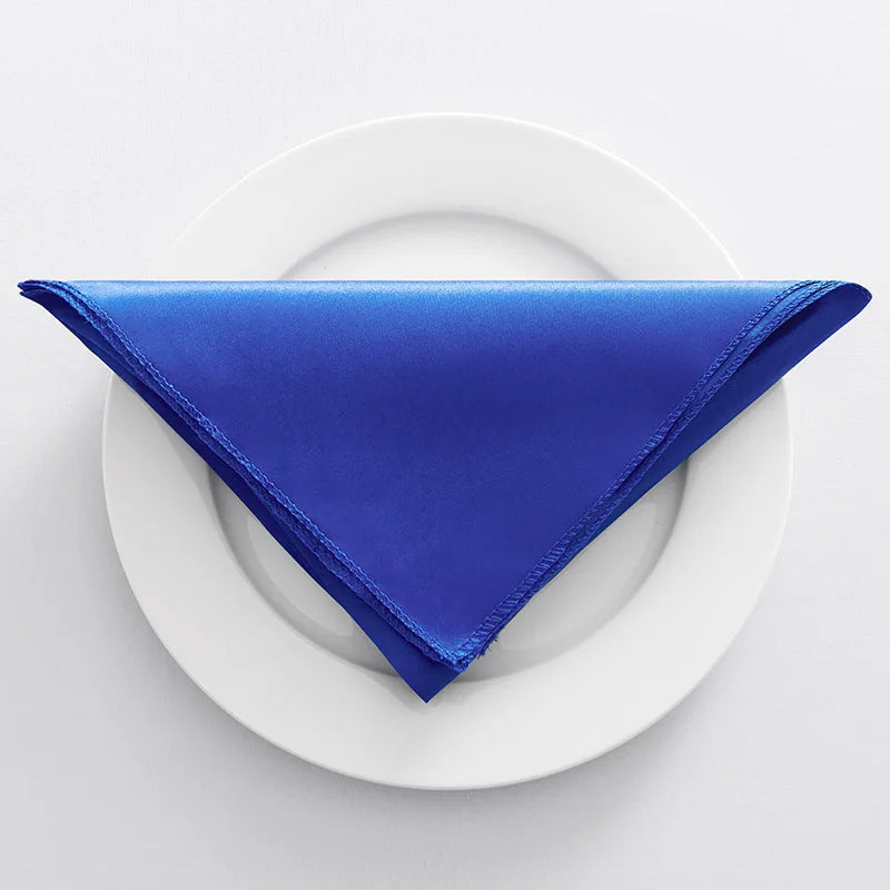 Decorative satin table napkin for weddings and parties