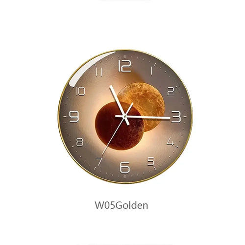 creative modern design glass wall clock for home decor - vue 11 sur 18