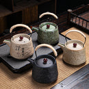 Retro Japanese kungfu ceramic textured tea set
