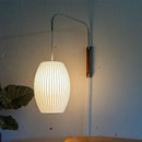 Elegant decorative japandi woven silk wall light