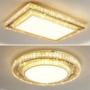 Modern luxury crystal glass round LED chandelier