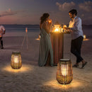 Decorative solar floor lamp for garden and outdoor use