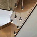 Modern nordic long hollow chandelier ideal for loft, hotel, or apartment