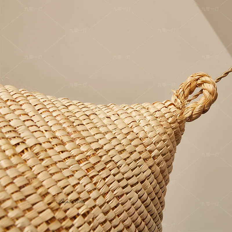 Minimalist Japanese-style vintage rattan pendant light - vue 4 sur 7