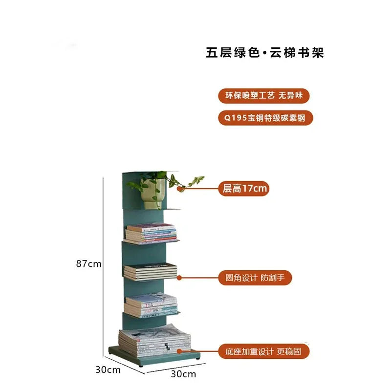 modern iron bookcase minimalist design for contemporary space