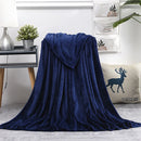 Soft warm coral fleece flannel throw for sofa or bed