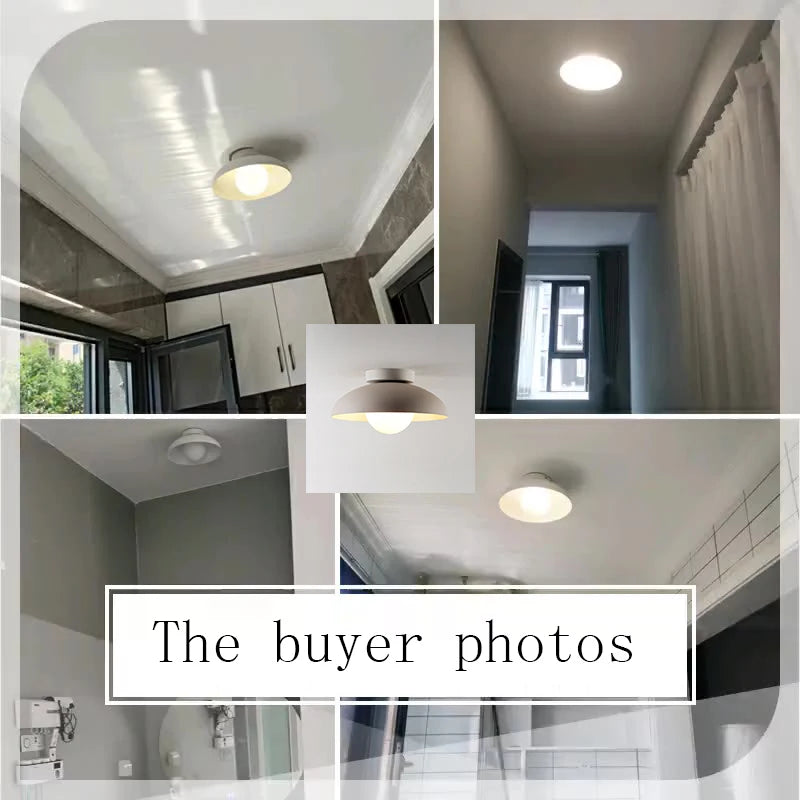 Modern designer ceiling light with rounded shade - vue 6 sur 8