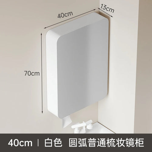 circular aluminum wardrobe with mirror, smart lighting and storage - vue 20 sur 32