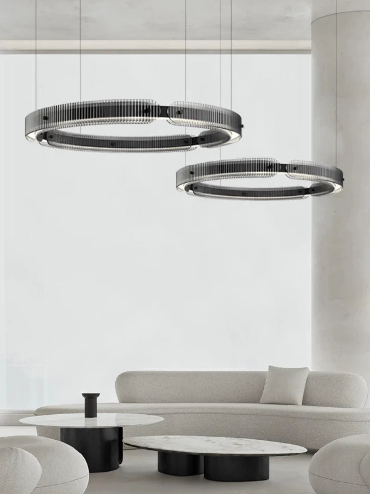 Modern acrylic pendant light for elegant interior décor - vue 4 sur 7